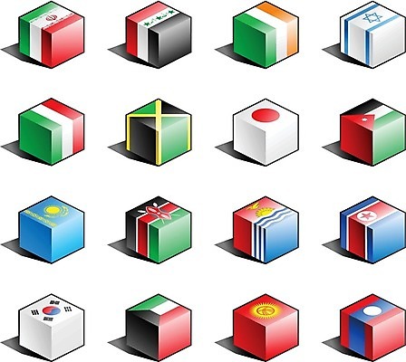 EPS 해외이미지 일러스트 한국 3D 일본 이탈리아 깃발 큐브 정사각형 라오스 아일랜드 케냐 휘장 요르단 이라크 이란 이스라엘 자메이카 카자흐스탄 쿠웨이트 키르기스스탄 해외202004 해외일러스트 도형 유럽 아시아 북아메리카 중동 아프리카 디지털합성 서아시아 중앙아시아 파일형식 벡터 이미지허브