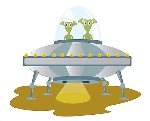 EPS 해외이미지 접시 일러스트 동화 우주 행성 외계인 만화 공상 해외202004 해외일러스트 식기 미확인물체 파일형식 벡터 이미지허브