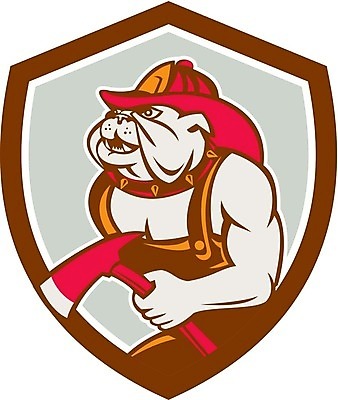 EPS 해외이미지 유니폼 일러스트 그래픽 개 소방관 복고 방패 불독 송곳니 고립 마스티프 해외202004 해외일러스트 옷 포유류 치아 구조원 소방 파일형식 벡터 이미지허브