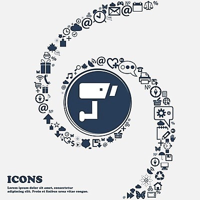 EPS 해외이미지 실루엣 일러스트 하늘 경고 안전 그래픽 카메라 텔레비전 흰색 관찰 도시 재산 경찰 보호 위험 큼 절도 손목시계 사인 순환 보안 감시 시스템 동영상 캠코더 사생활 스파이 제어 주목 해외202004 해외일러스트 직업 시계 컬러 컨셉 장신구 모션 촬영기법 금융 전자제품 범죄 크기 파일형식 벡터 이미지허브