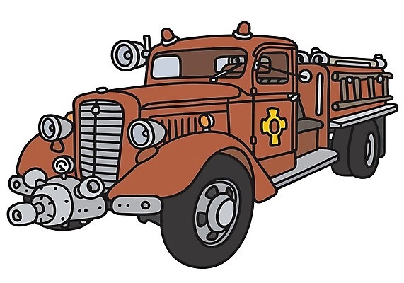 EPS 해외이미지 일러스트 교통시설 자동차 불 경비 빨간색 수확 업무 클래식 만화 땅 소방관 짐차 엔진 모터 순찰 옛날 해외202004 해외일러스트 자연요소 육상교통 컬러 교통 컨셉 농업 안전 작업 보호 구조원 소방 시설 파일형식 벡터 이미지허브