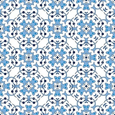 EPS 해외이미지 전통 디자인 패턴 일러스트 벽지 추상 장식 파란색 흰색 포르투갈 타일 묘사 정사각형 모자이크 스페인어 아라베스크 엘리먼트 튀니지 해외202004 해외일러스트 도형 유럽 컬러 무늬 아프리카 파일형식 벡터 이미지허브
