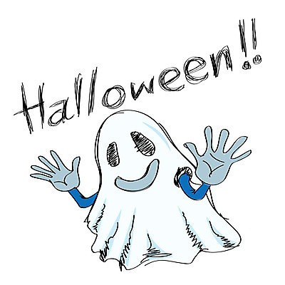 EPS 해외이미지 일러스트 장난 파티 할로윈 흰색 대접 낙서 유령 무서움 만화 스케치 공포 호러 해외202004 해외일러스트 감정 컬러 미술 이벤트 파일형식 벡터 이미지허브