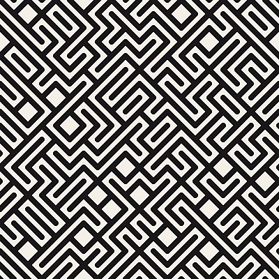 EPS 해외이미지 모양 디자인 선 백그라운드 패턴 일러스트 벽지 추상 흑백 사람없음 그래픽 장식 검은색 흰색 직물 퍼즐 타일 질감 정사각형 미로 대각선 루트 무한 복잡 포장소품 혼란 불규칙 해외202004 해외일러스트 도형 컬러 컨셉 무늬 포장 촬영기법 오브젝트 포장재료 파일형식 벡터 이미지허브