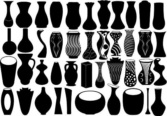 EPS 해외이미지 식물 일러스트 주택 내부 장식 유행 도자기 화려 그룹 사발 우아함 작음 특별함 해외202004 해외일러스트 컨셉 건물 사기그릇 크기 파일형식 벡터 이미지허브