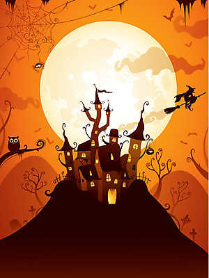 EPS 해외이미지 나무 백그라운드 오렌지 일러스트 동화 주택 할로윈 보름달 축하 야간 만화 언덕 마녀 거미 부엉이 박쥐 공상 카피스페이스 해외202004 해외일러스트 자연요소 식물 곤충 컨셉 과일 포유류 조류 건물 공백 달 파일형식 벡터 이미지허브