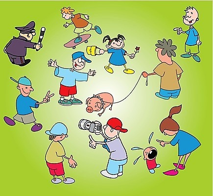 EPS 해외이미지 캐릭터 공원 여자 남자 꽃 어린이 일러스트 소년 산책 돼지 스케이트보드 보행자 유머 애니메이션 해외202004 해외일러스트 일러캐릭터 식물 공공시설 감정 포유류 휴식 사람 보드_스포츠 파일형식 벡터 이미지허브