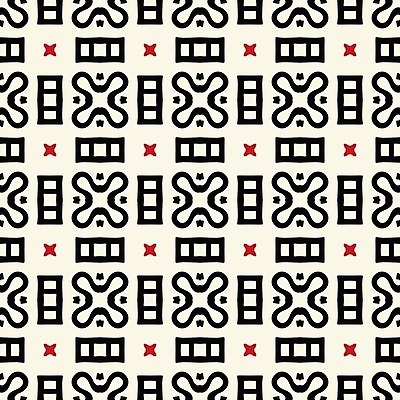 EPS 해외이미지 디자인 백그라운드 패턴 일러스트 벽지 추상 빨간색 검은색 타일 복고 정사각형 해외202004 해외일러스트 도형 컬러 무늬 파일형식 벡터 이미지허브