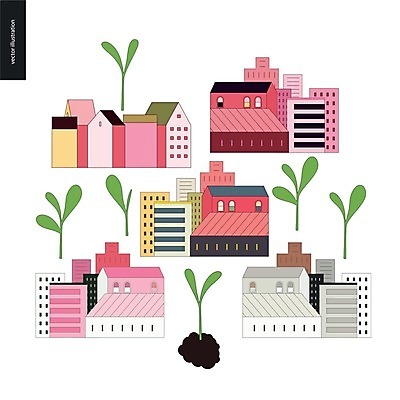 EPS 해외이미지 식물 화분 잎 과일 일러스트 사람없음 물 새싹 탑 흙 샐러드 밭일 해외202004 해외일러스트 자연요소 건축물 음식 파일형식 벡터 이미지허브