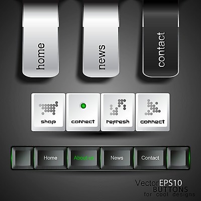 EPS 해외이미지 템플릿 디자인 배너 일러스트 버튼 열쇠 화살 그래픽 세트 검은색 웹 키보드 바 원형 은색 땅 사인 메뉴 레이아웃 광택 네비게이션 다운로드 엘리먼트 인터페이스 스타일 해외202004 해외일러스트 도형 컬러 인터넷 파일형식 벡터 이미지허브