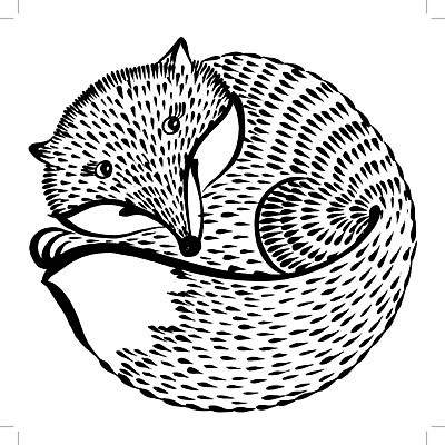 EPS 해외이미지 디자인 백그라운드 잎 일러스트 미술 사람없음 검은색 여우 해외202004 해외일러스트 식물 컬러 포유류 문화예술 파일형식 벡터 이미지허브