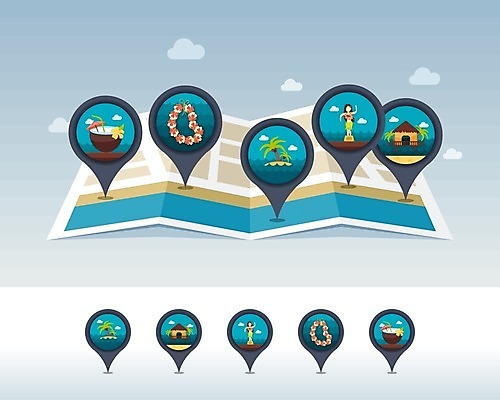 EPS 해외이미지 전통 꽃 음료 모래 바다 섬 여행 지도 일러스트 목걸이 휴가 손바닥 사람없음 여름 세트 조각상 화환 댄서 칵테일 오두막 사인 하와이 코코넛 방갈로 충고 하와이인 해외202004 해외일러스트 외국인 식물 직업 손 계절 과일 장신구 숙소 주류 조형물 미국 파일형식 벡터 이미지허브