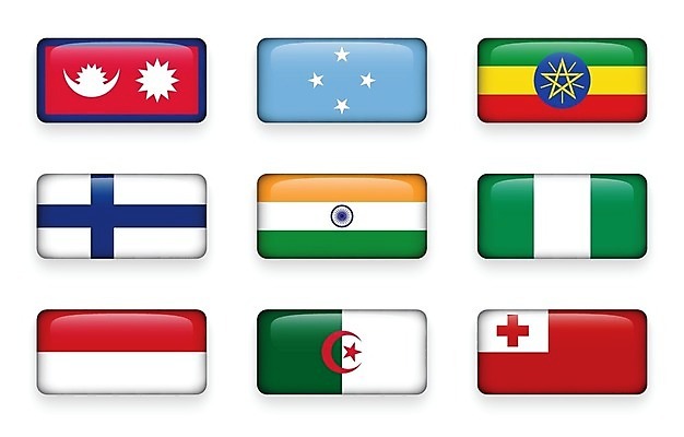 EPS 해외이미지 유럽 아시아 스티커 일러스트 아프리카 핀란드 사람없음 세트 세계 3D 깃발 원형 호주 네팔 나이지리아 모나코 알제리 에티오피아 해외202004 해외일러스트 도형 나라 북유럽 오세아니아 디지털합성 파일형식 벡터 서아프리카 이미지허브