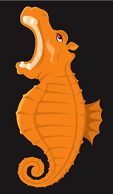 EPS 해외이미지 동물 오렌지 일러스트 검은색 만화 하품 하마 몬스터 해외202004 해외일러스트 컬러 과일 포유류 생리현상 파일형식 벡터 이미지허브