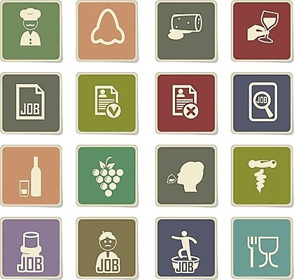 EPS 해외이미지 직업 포크 일러스트 유리 포도 노동자 와인 마개 심볼 와인오프너 해외202004 해외일러스트 식기 과일 재질 주류 뚜껑 병따개 파일형식 벡터 이미지허브