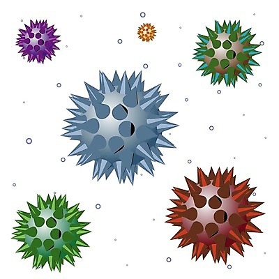 EPS 해외이미지 일러스트 건강 사람없음 세트 컬러풀 가시 바이러스 질병 생물학 감염 미생물 박테리아 전염병 코로나바이러스 해외202004 해외일러스트 교육 컬러 의학 생물 파일형식 벡터 이미지허브