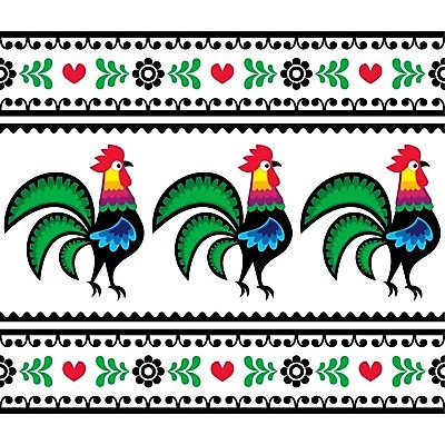 EPS 해외이미지 전통 꽃 패턴 일러스트 사람없음 컬러풀 화려 폴란드 해외202004 해외일러스트 식물 유럽 컬러 컨셉 무늬 파일형식 벡터 이미지허브