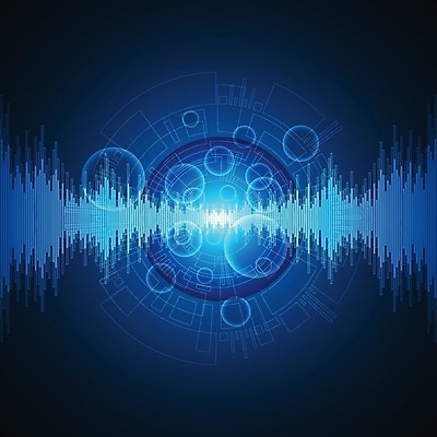 EPS 해외이미지 디자인 컨셉 일러스트 추상 사람없음 그래픽 파란색 디지털 소리 볼륨 해외202004 해외일러스트 컬러 무늬 파일형식 벡터 이미지허브