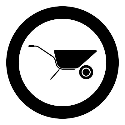 EPS 해외이미지 식물 농업 일러스트 손잡이 그래픽 농장 정원 검은색 카트 수레 장비 화물 공구 원형 플랫 심볼 원예 무거움 땅바닥 해외202004 해외일러스트 도형 산업 컬러 바닥 취미 운송업 도구 무게 파일형식 벡터 이미지허브