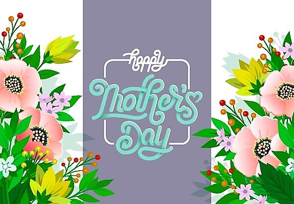 EPS 해외이미지 꽃 백그라운드 일러스트 캘리그라피 사람없음 봄 어머니의날 해외202004 해외일러스트 식물 계절 기념일 미국문화 파일형식 벡터 이미지허브