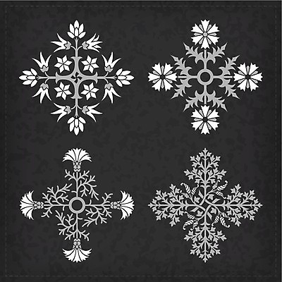 EPS 해외이미지 꽃무늬 곡선 일러스트 프레임 사람없음 세트 그림 복고 고딕 바로크 빅토리아 해외202004 해외일러스트 꽃 선 무늬 파일형식 벡터 이미지허브