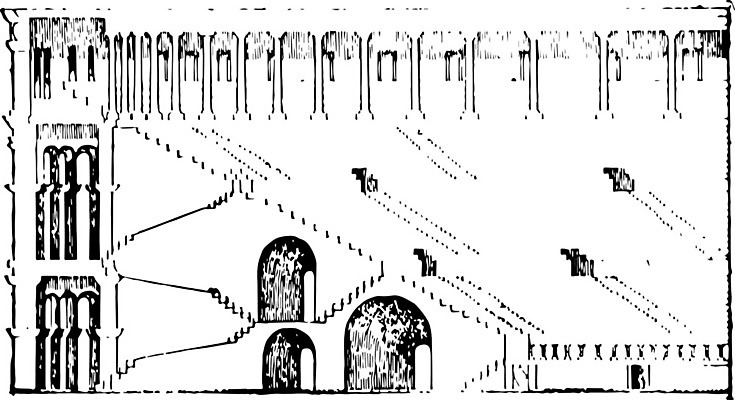 EPS 해외이미지 선 일러스트 미술 사람없음 검은색 흰색 오픈 원형 계획 그림 판화 원형극장 해외202004 해외일러스트 도형 컬러 컨셉 문화예술 극장 파일형식 벡터 이미지허브