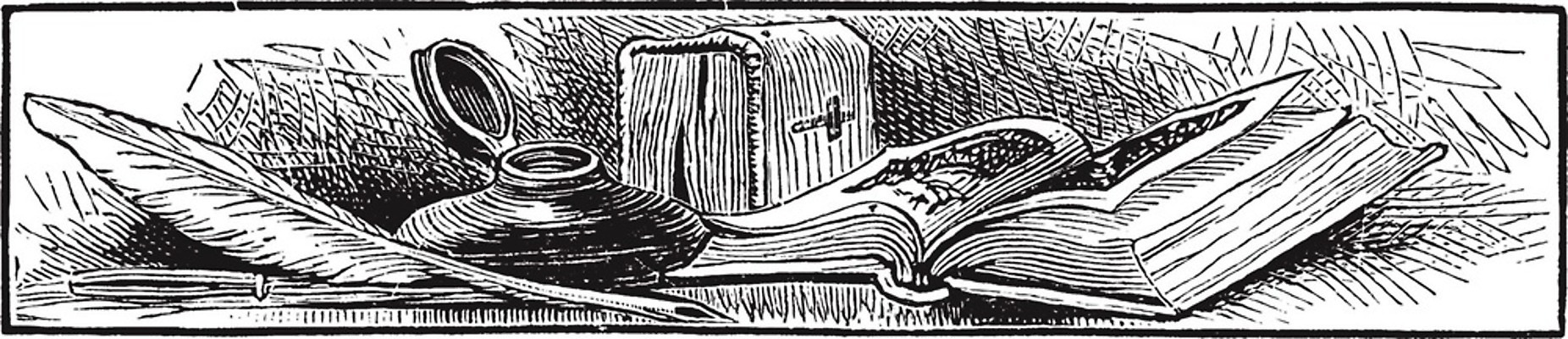 EPS 해외이미지 모양 선 일러스트 미술 사람없음 책 펜 검은색 성경 흰색 기록 오픈 잡지 그림 판화 깃털펜 해외202004 해외일러스트 컬러 종교용품 문화예술 간행물 필기구 파일형식 벡터 이미지허브