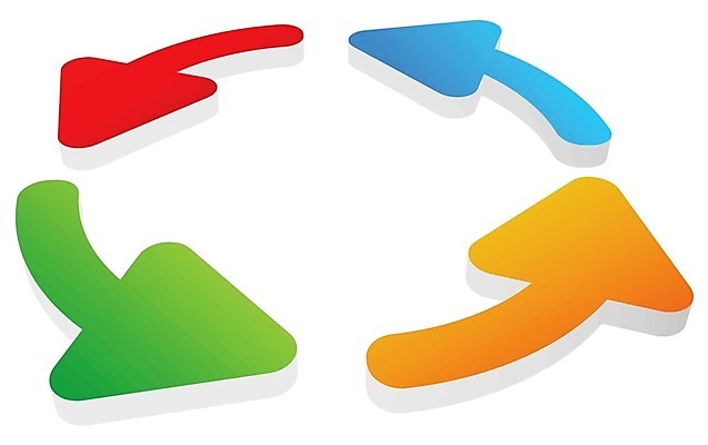 EPS 해외이미지 모양 컨셉 곡선 일러스트 화살 그래픽 원형 고리 구부린 순환 반전 무한 사방 해외202004 해외일러스트 도형 선 모션 파일형식 벡터 이미지허브