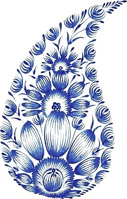 EPS 해외이미지 디자인 꽃 백그라운드 잎 일러스트 수채화 미술 사람없음 파란색 해외202004 해외일러스트 식물 컬러 문화예술 파일형식 벡터 이미지허브