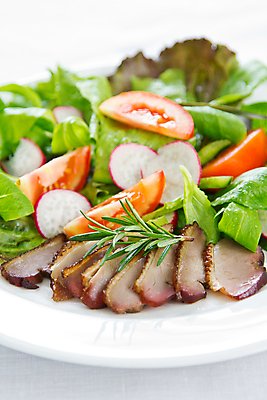 포토 JPG 해외이미지 음식 잎 다이어트 토마토 채소 양파 오리 건강 육류 요리 사람없음 빨간색 초록색 컬러풀 갈색 보라색 식사 저녁식사 샐러드 신선 상추 올리브 소금 칼로리 후추 로즈메리 훈제 내추럴 점심식사 입가심 총각무 해외202004 해외포토 식물 열매 컬러 식재료 조류 무 허브 향신료 파일형식 이미지허브