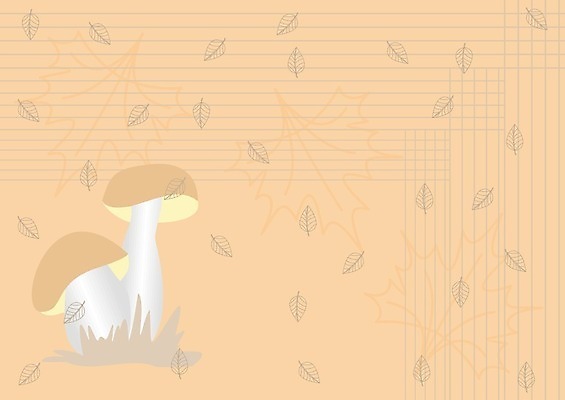 EPS 해외이미지 백그라운드 잎 일러스트 장식 갈색 버섯 수확 9월 그물버섯 떠남 해외202004 해외일러스트 식물 컬러 농업 모션 날짜 파일형식 벡터 이미지허브