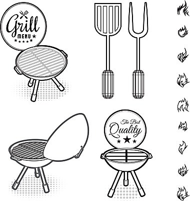 EPS 해외이미지 템플릿 디자인 음식 백그라운드 일러스트 불 요리 야외 소풍 파티 식당 수확 뜨거움 그릴 바비큐 굽기 심볼 사인 메뉴 복고 초대 고립 스타일 해외202004 해외일러스트 자연요소 농업 주방용품 이벤트 야외활동 상점 구이 파일형식 벡터 이미지허브