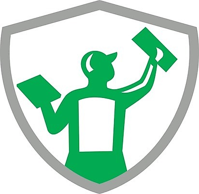 EPS 해외이미지 남자 일러스트 노동자 그래픽 공구 잡기 모종삽 복고 방패 판매원 고립 미장 석공 해외202004 해외일러스트 직업 모션 사람 도구 삽 파일형식 벡터 이미지허브