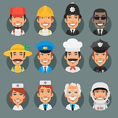 EPS 해외이미지 캐릭터 디자인 일러스트 비즈니스 노동자 미술 경비 사람 그래픽 세트 요리사 의사 업무 플랫 경찰 농부 만화 수집 우체부 가득함 과학자 오브젝트 클립 건축업자 마스코트 캐리커처 해외202004 해외일러스트 일러캐릭터 직업 건축 과학 문화예술 안전 의료진 작업 보호 그림 학자 파일형식 벡터 이미지허브