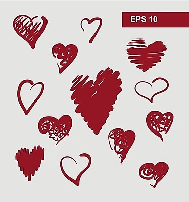 EPS 해외이미지 일러스트 사랑 사람없음 빨간색 하트 해외202004 해외일러스트 모양 감정 컬러 파일형식 벡터 이미지허브
