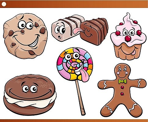 EPS 해외이미지 클립아트 디자인 행복 음식 일러스트 막대사탕 사탕 미소 그래픽 세트 쿠키 과자 케이크 초콜릿 놀람 만화 수집 크림 오브젝트 그림 머핀 휘핑크림 프랄린 프로스팅 해외202004 해외일러스트 감정 빵 디저트 표정 제빵 휘핑 파일형식 벡터 이미지허브