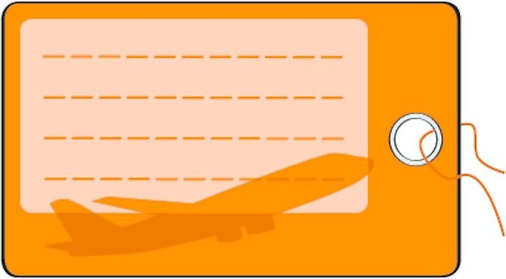 EPS 해외이미지 템플릿 디자인 여행 스티커 오렌지 일러스트 교통시설 비행기 그래픽 꼬리표 여행가방 정보 짐 이름 레이아웃 주소 해외202004 해외일러스트 교통 가방 과일 항공교통 대중교통 라벨 시설 파일형식 벡터 이미지허브