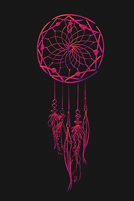 EPS 해외이미지 전통 일러스트 사람없음 장식 검은색 꿈 자주색 구슬 깃털 부적 드림캐쳐 해외202004 해외일러스트 컬러 파일형식 벡터 이미지허브