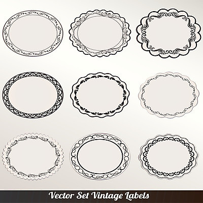 EPS 해외이미지 일러스트 프레임 사람없음 세트 라벨 빈티지 원형 클래식 고급 해외202004 해외일러스트 도형 컨셉 파일형식 벡터 이미지허브