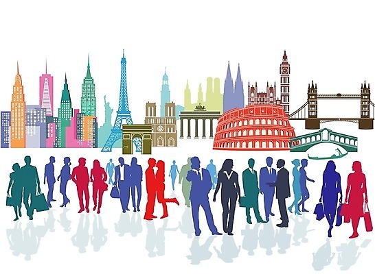 EPS 해외이미지 여자 남자 실루엣 일러스트 비즈니스 교통시설 잉글랜드 독일 사람 여러명 컬러풀 글로벌 여행객 이탈리아 프랑스 도시 비즈니스맨 비즈니스우먼 로마 출장 런던 뉴욕 베네치아 베를린 파리(프랑스) 해외202004 해외일러스트 유럽 컬러 다수 교통 영국 촬영기법 미국 직장인 시설 파일형식 벡터 이미지허브