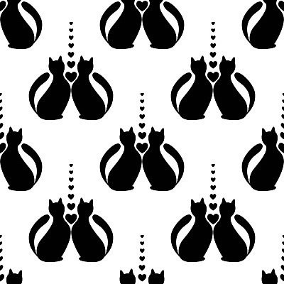 EPS 해외이미지 동물 종이 백그라운드 2 패턴 일러스트 벽지 휴가 키스 발렌타인데이 사랑 고양이 하트 직물 쌍 꼬리 해외202004 해외일러스트 모양 감정 무늬 포유류 데이이벤트 반려동물 애정표현 파일형식 벡터 이미지허브