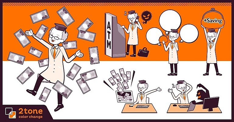 EPS 해외이미지 전신 노년 남자 지폐 돈 생각 여러명 금융 경제 세트 교수 주황색 속임수 범죄 지갑 선택 책상 ATM 보이스피싱 학자 노인남자만 해외202004 직업 컬러 가구 다수 컨셉 사람 성인 교사 재산 피싱 남자만 노인만 파일형식 벡터 이미지허브