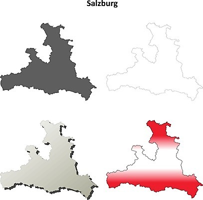 EPS 해외이미지 디자인 실루엣 여행 백그라운드 지도 패턴 일러스트 세트 공백 경계선 오스트리아 윤곽 영토 지역 고립 잘츠부르크 디테일 해외202004 해외일러스트 유럽 선 무늬 촬영기법 경계 파일형식 벡터 이미지허브