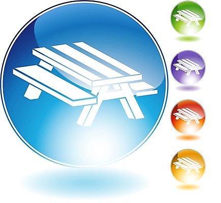 EPS 해외이미지 공원 벤치 의자 일러스트 탁자 파란색 소풍 캠핑 흰색 고립 해외202004 해외일러스트 공공시설 컬러 가구 레저 야외활동 파일형식 벡터 이미지허브