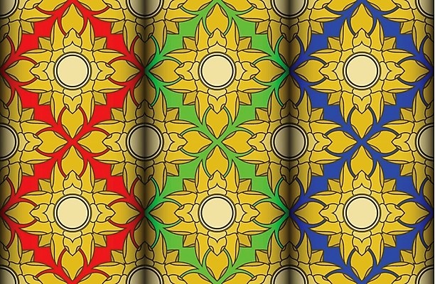 EPS 해외이미지 모양 디자인 백그라운드 패턴 일러스트 벽지 추상 그래픽 장식 컬러풀 직물 황금 해외202004 해외일러스트 컬러 무늬 파일형식 벡터 이미지허브