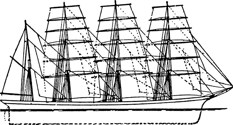 EPS 해외이미지 선 일러스트 항해 미술 검은색 수확 흰색 4 그림 돛 판화 해외202004 해외일러스트 컬러 농업 배_교통 문화예술 숫자 파일형식 벡터 이미지허브