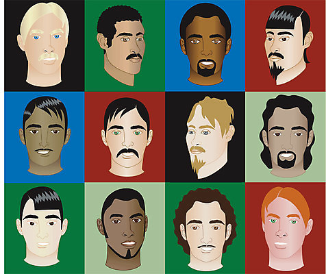 EPS 해외이미지 백인 남자 유럽 문화 얼굴 패턴 일러스트 아프리카 수염 갈색머리 동양인 인종 소년 빨간색 컬러풀 금발 세계 갈색 노란색 검은색 중국 어둠 흰색 그룹 중앙 인도인 콧수염 동쪽 섞기 스페인어 하와이인 스타일 해외202004 해외일러스트 서양인 외국인 헤어스타일 나라 아시아 어린이 컬러 무늬 사람 신체부위 방향 파일형식 벡터 이미지허브