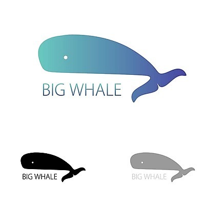 EPS 해외이미지 일러스트 사람없음 파란색 세트 검은색 회색 심볼 고래 그라데이션 해외202004 해외일러스트 컬러 포유류 수중동물 파일형식 벡터 이미지허브