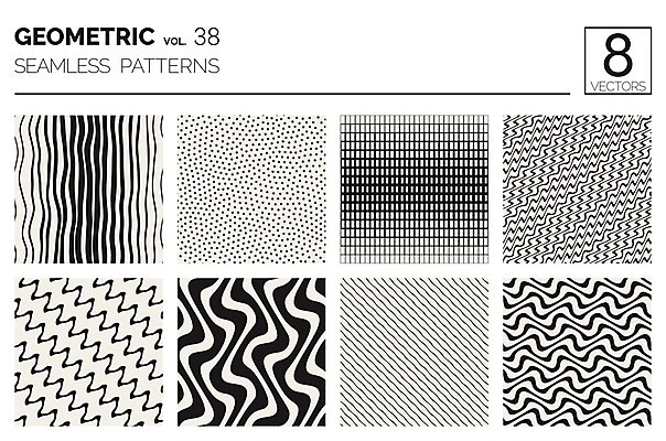 EPS 해외이미지 디자인 백그라운드 패턴 일러스트 추상 사람없음 그래픽 세트 검은색 줄무늬 흰색 원형 심플 지오메트릭 멤피스디자인 해외202004 해외일러스트 도형 컬러 무늬 파일형식 벡터 이미지허브