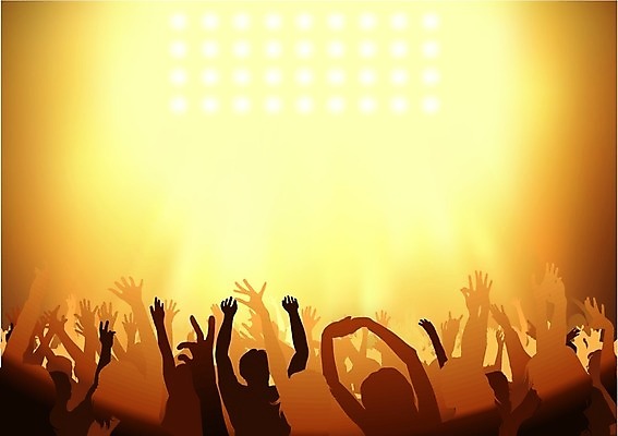 EPS 해외이미지 실루엣 백그라운드 일러스트 사람 이벤트 빛 파티 손들기 축제 콘서트 공연 광선 춤 군중 클럽 디스코 스포트라이트 반사경 광 유흥 해외202004 해외일러스트 음악 모션 문화예술 촬영기법 파일형식 벡터 이미지허브